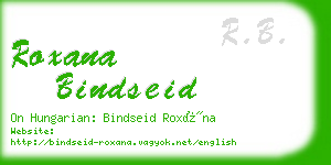 roxana bindseid business card